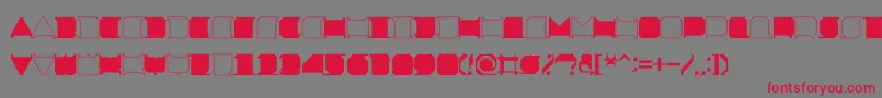 フォントMinimalxRegular – 赤い文字の灰色の背景