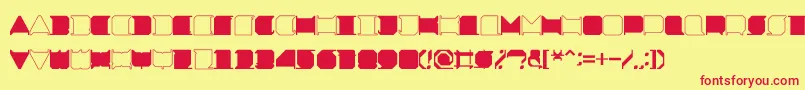 MinimalxRegular Font – Red Fonts on Yellow Background