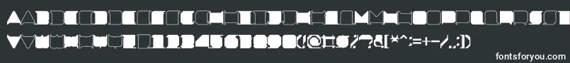 MinimalxRegular-Schriftart – Weiße Schriften auf schwarzem Hintergrund