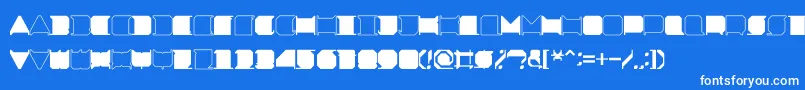 フォントMinimalxRegular – 青い背景に白い文字