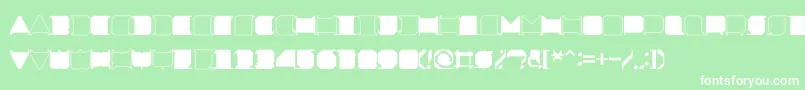 MinimalxRegular-Schriftart – Weiße Schriften auf grünem Hintergrund