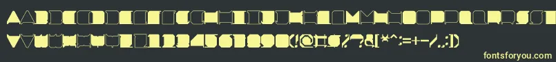 MinimalxRegular Font – Yellow Fonts on Black Background