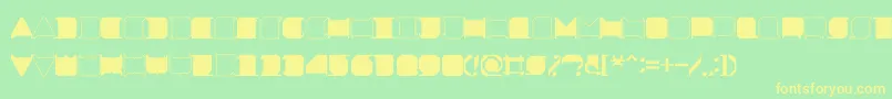 Шрифт MinimalxRegular – жёлтые шрифты на зелёном фоне