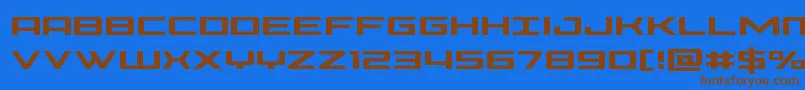 Phoenicia Font – Brown Fonts on Blue Background