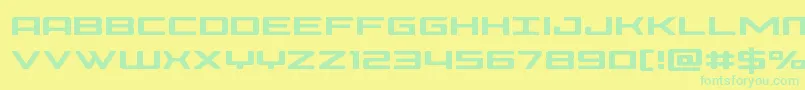 Phoenicia-Schriftart – Grüne Schriften auf gelbem Hintergrund
