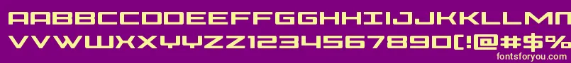 Fonte Phoenicia – fontes amarelas em um fundo roxo