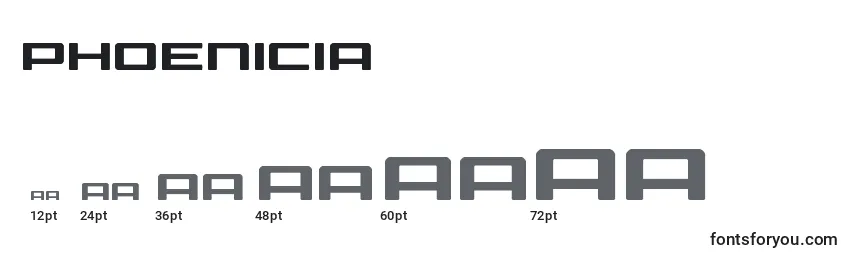 Phoenicia Font Sizes