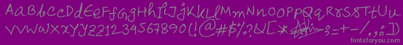 Sajid-Schriftart – Graue Schriften auf violettem Hintergrund