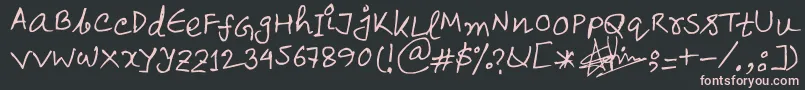 Sajid Font – Pink Fonts on Black Background