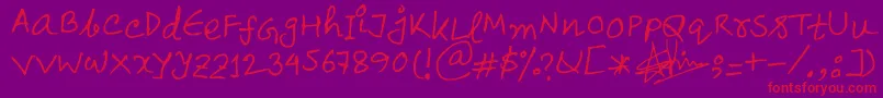 Sajid Font – Red Fonts on Purple Background