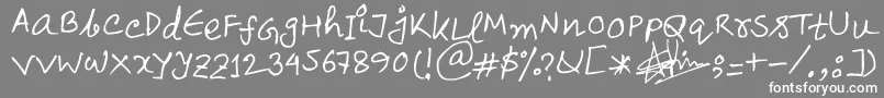 Sajid Font – White Fonts on Gray Background