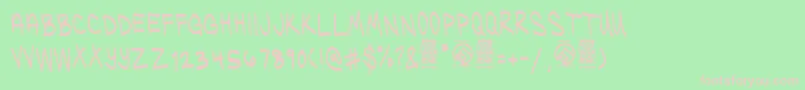 UglykidsRegular Font – Pink Fonts on Green Background