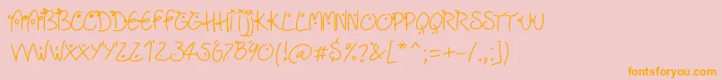 Fridayfreedotslight Font – Orange Fonts on Pink Background