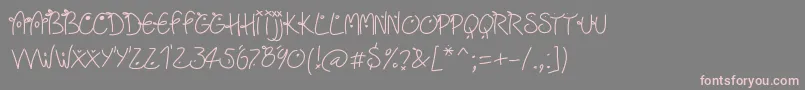 Fridayfreedotslight Font – Pink Fonts on Gray Background