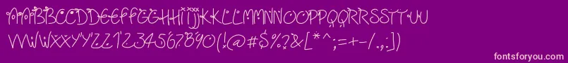 Fridayfreedotslight Font – Pink Fonts on Purple Background