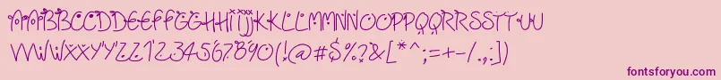 Fridayfreedotslight Font – Purple Fonts on Pink Background