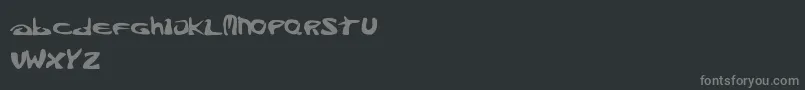 Burningbones-fontti – harmaat kirjasimet mustalla taustalla
