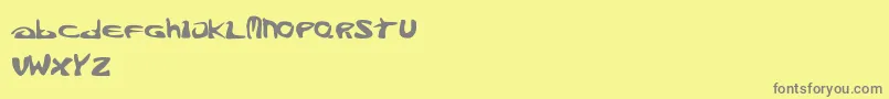 Burningbones Font – Gray Fonts on Yellow Background