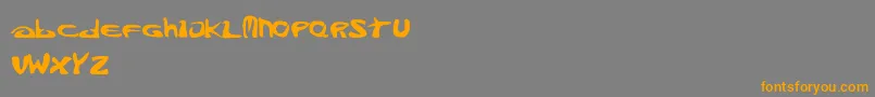 Burningbones Font – Orange Fonts on Gray Background