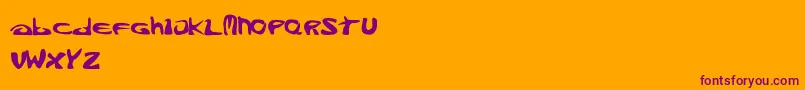 Burningbones Font – Purple Fonts on Orange Background