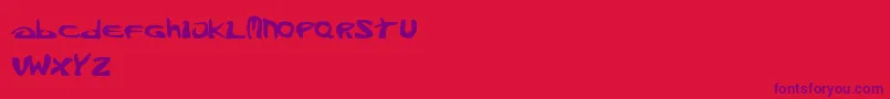 Burningbones Font – Purple Fonts on Red Background