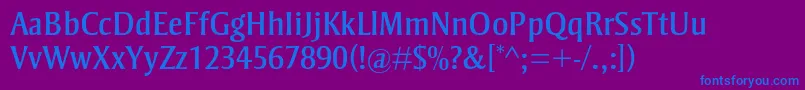 StrayhornmtstdRegular Font – Blue Fonts on Purple Background