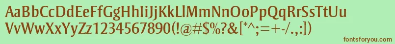 StrayhornmtstdRegular Font – Brown Fonts on Green Background