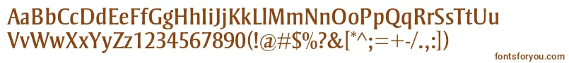 StrayhornmtstdRegular-fontti – ruskeat fontit valkoisella taustalla