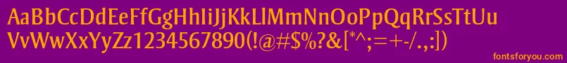 StrayhornmtstdRegular Font – Orange Fonts on Purple Background