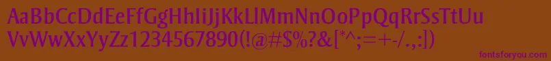 StrayhornmtstdRegular Font – Purple Fonts on Brown Background