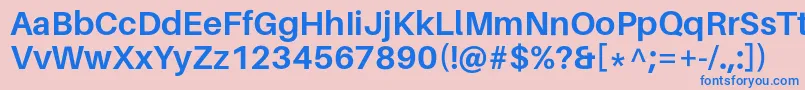 AileronBold Font – Blue Fonts on Pink Background