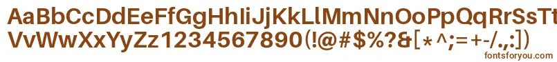 AileronBold-fontti – ruskeat fontit valkoisella taustalla