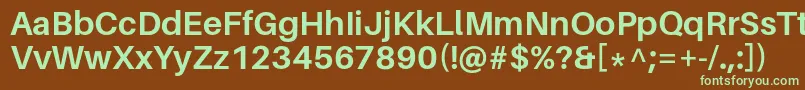 Czcionka AileronBold – zielone czcionki na brązowym tle
