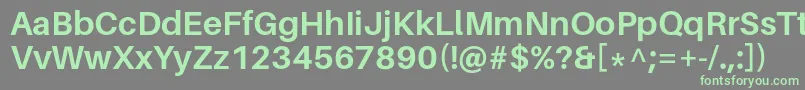 AileronBold-Schriftart – Grüne Schriften auf grauem Hintergrund