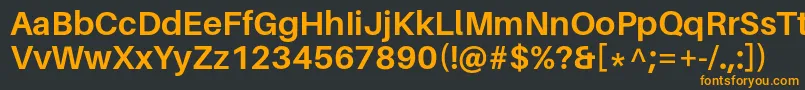 AileronBold-Schriftart – Orangefarbene Schriften auf schwarzem Hintergrund