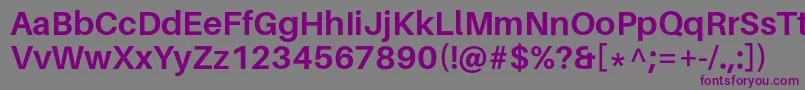 AileronBold-fontti – violetit fontit harmaalla taustalla