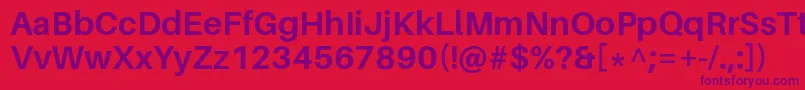 Czcionka AileronBold – fioletowe czcionki na czerwonym tle