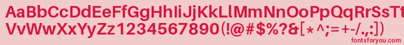 フォントAileronBold – ピンクの背景に赤い文字