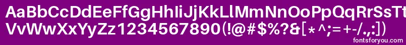 フォントAileronBold – 紫の背景に白い文字