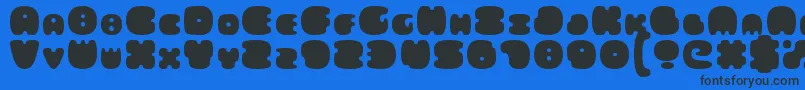 FatsAreGood Font – Black Fonts on Blue Background