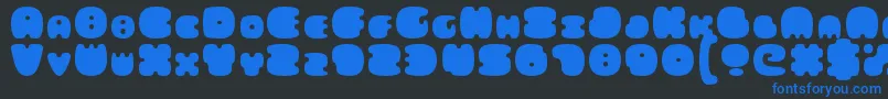 FatsAreGood Font – Blue Fonts on Black Background
