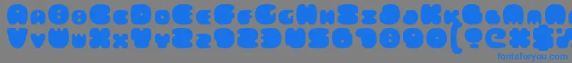 FatsAreGood Font – Blue Fonts on Gray Background