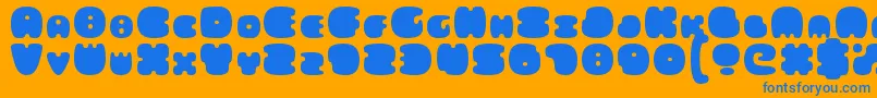 FatsAreGood Font – Blue Fonts on Orange Background