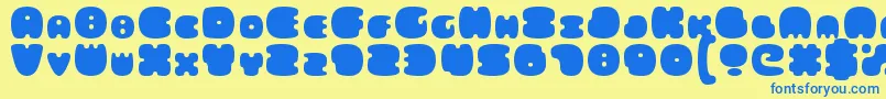 FatsAreGood Font – Blue Fonts on Yellow Background