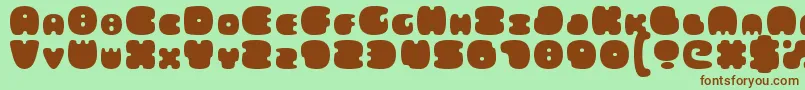 FatsAreGood Font – Brown Fonts on Green Background