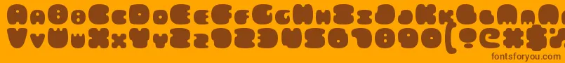 FatsAreGood Font – Brown Fonts on Orange Background