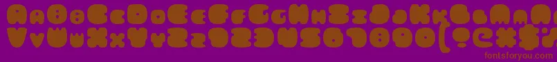 FatsAreGood Font – Brown Fonts on Purple Background