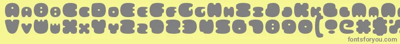 FatsAreGood Font – Gray Fonts on Yellow Background