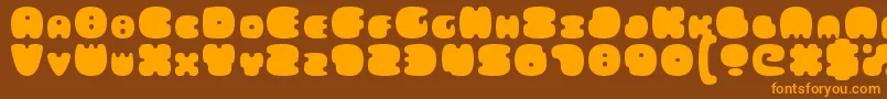 FatsAreGood Font – Orange Fonts on Brown Background