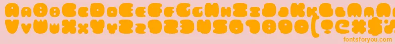 FatsAreGood Font – Orange Fonts on Pink Background